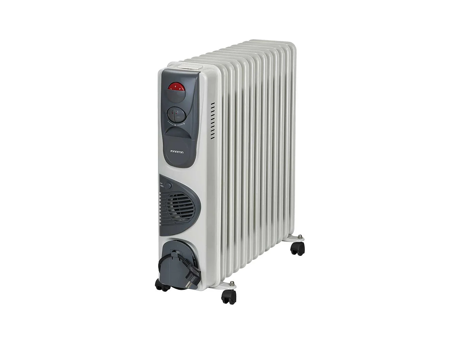 Radiador de aceite Infiniton HOT-300T 3000W 3 niveles de potencia blanco