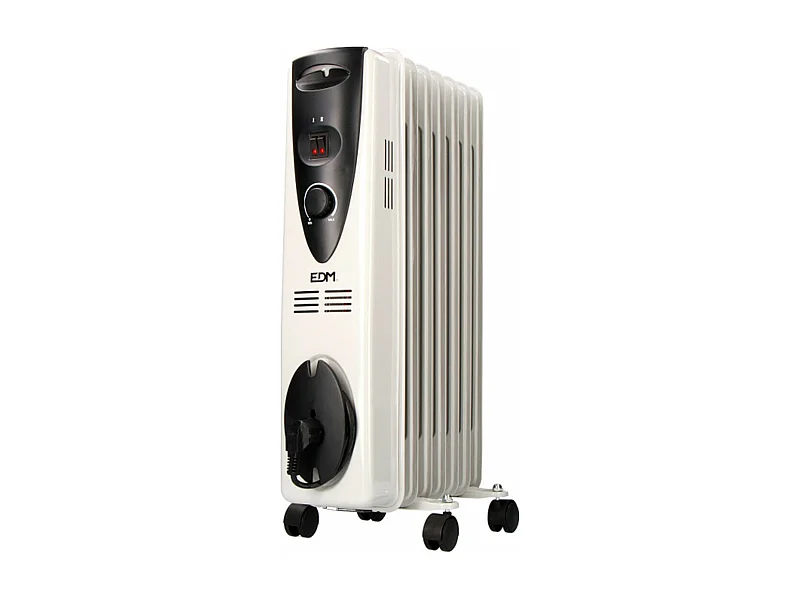 Radiador de aceite EDM 1500W 7 elementos blanco