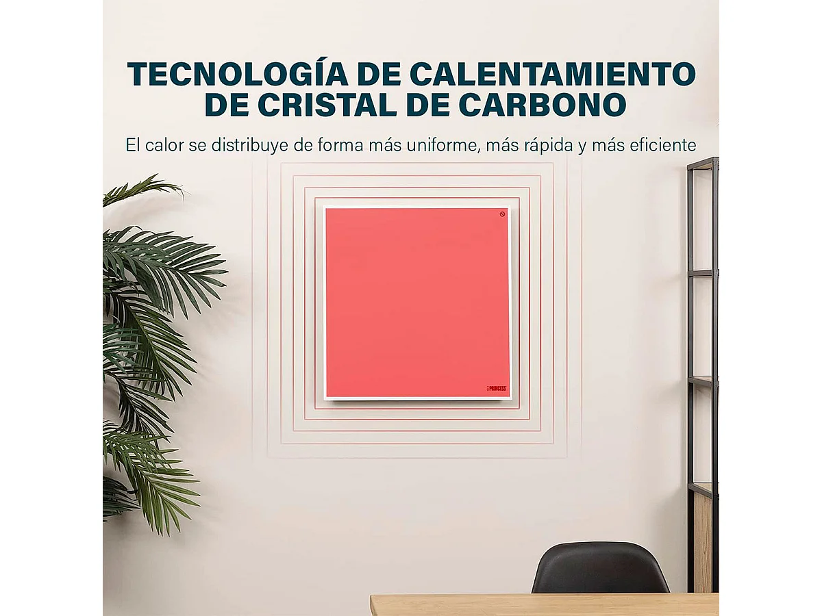 Emisor térmico por infrarrojos Princess 348035 350W WiFi control por voz blanco