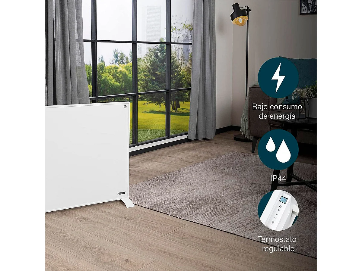 Emisor térmico por infrarrojos Princess 348035 350W WiFi control por voz blanco
