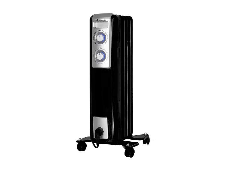 Radiador de aceite Orbegozo RN1000 1000W 5 elementos luces LED negro/gris
