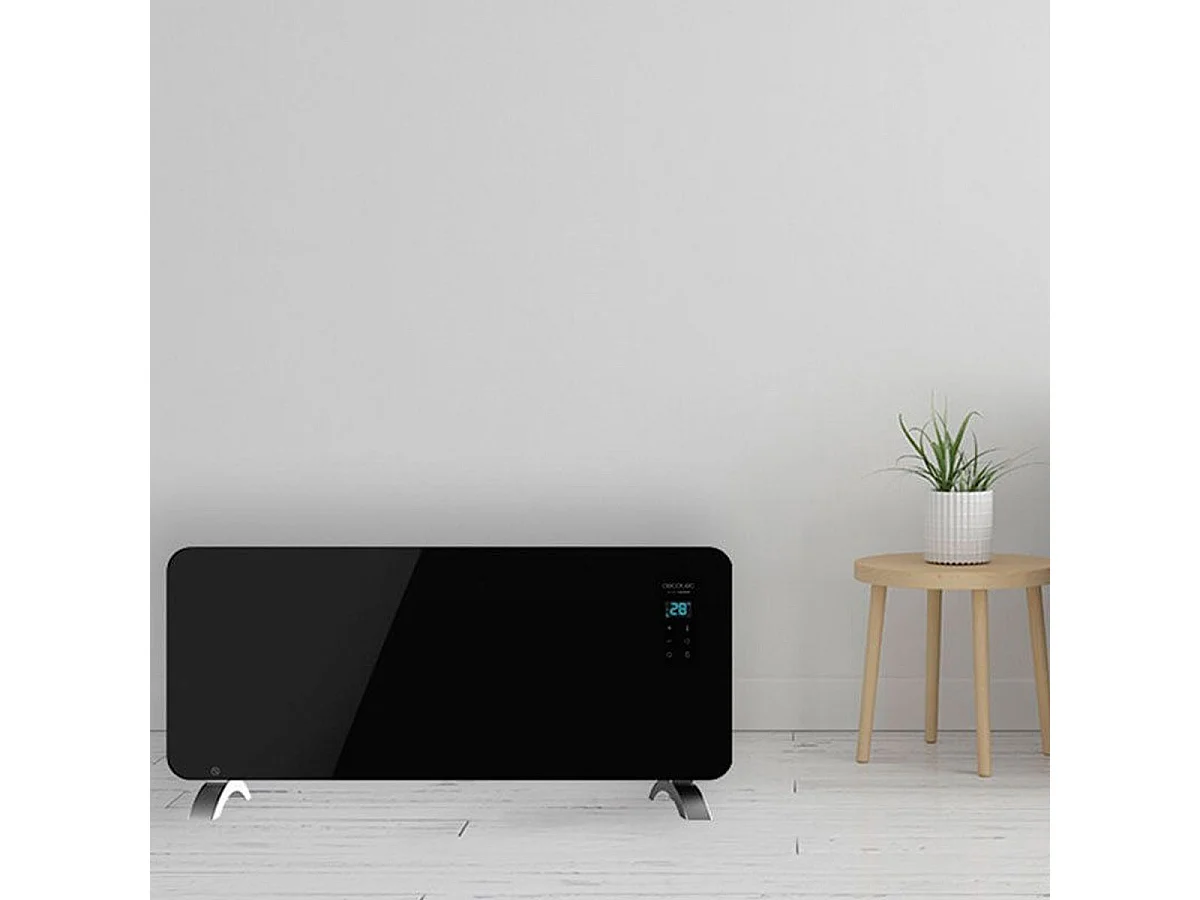 Convector Ready Warm 6770 Crystal Connection Cecotec 2000W Wifi control vía App/temporizador negro