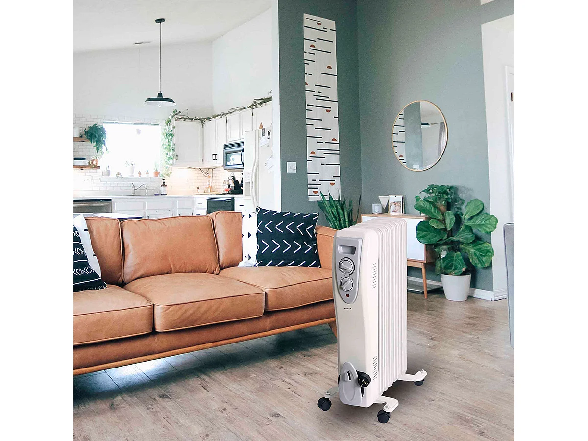 Radiador de aceite Infiniton HOR-1500 1500W 3 niveles de potencia blanco