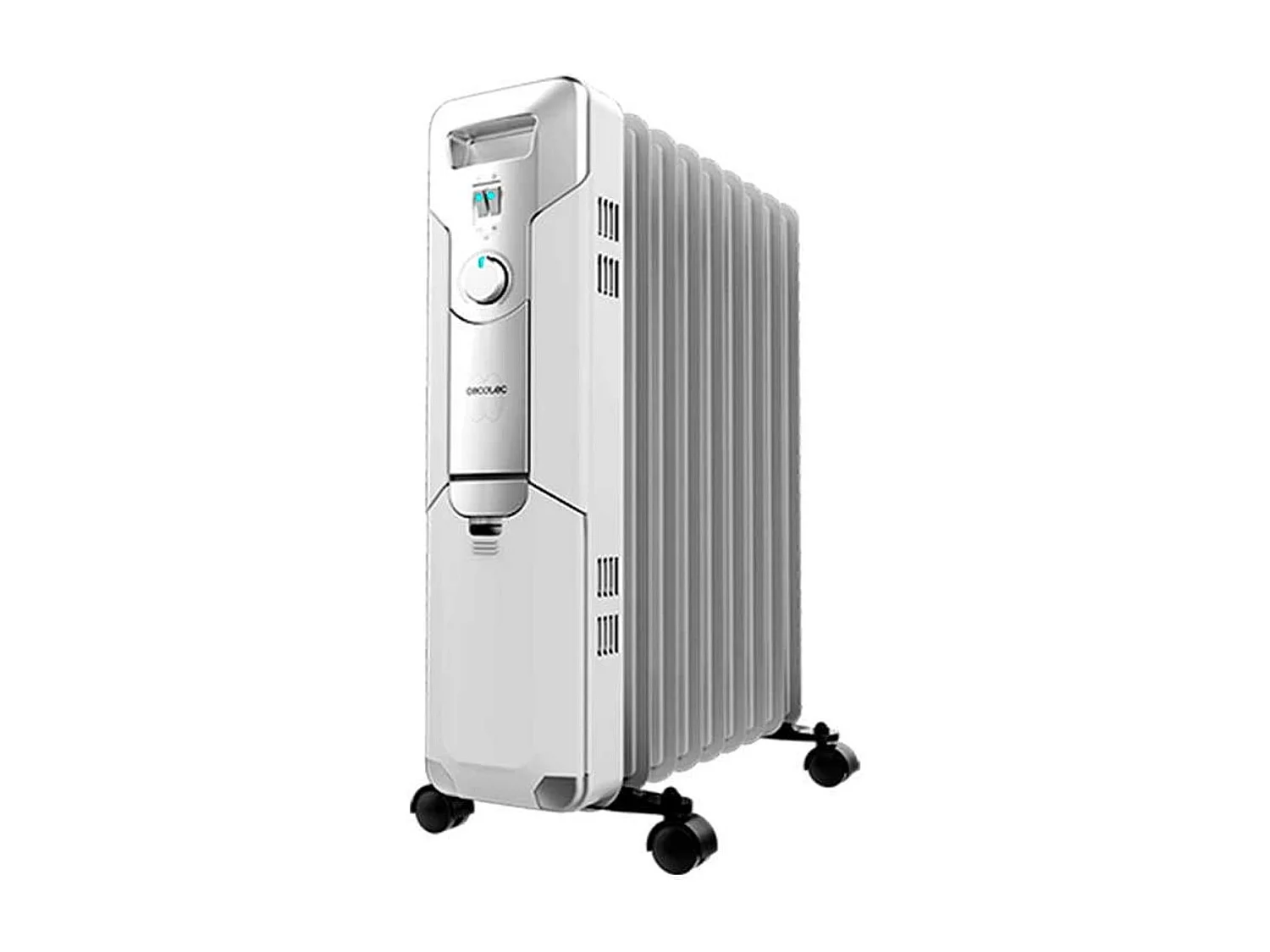 Radiador de aceite Ready Warm 9000 Space Cecotec 2000W 9 módulos con ruedas blanco