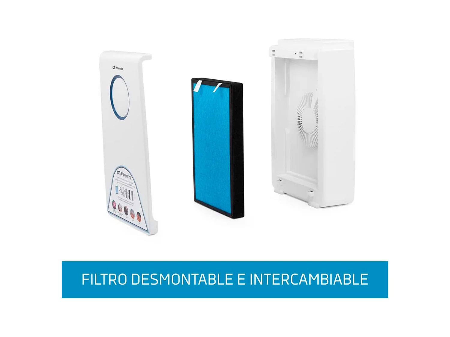 Purificador de aire Orbegozo PU 1000 45W 188 m³/h control táctil blanco