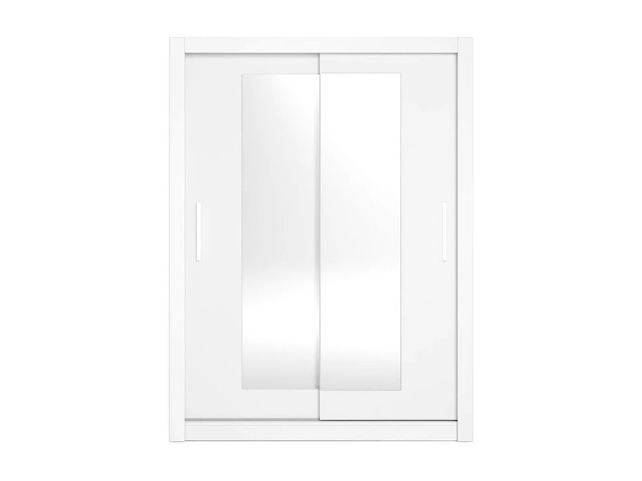 Armario Sava 2 puertas correderas + espejo blanco mate 201x182x58,7 cm