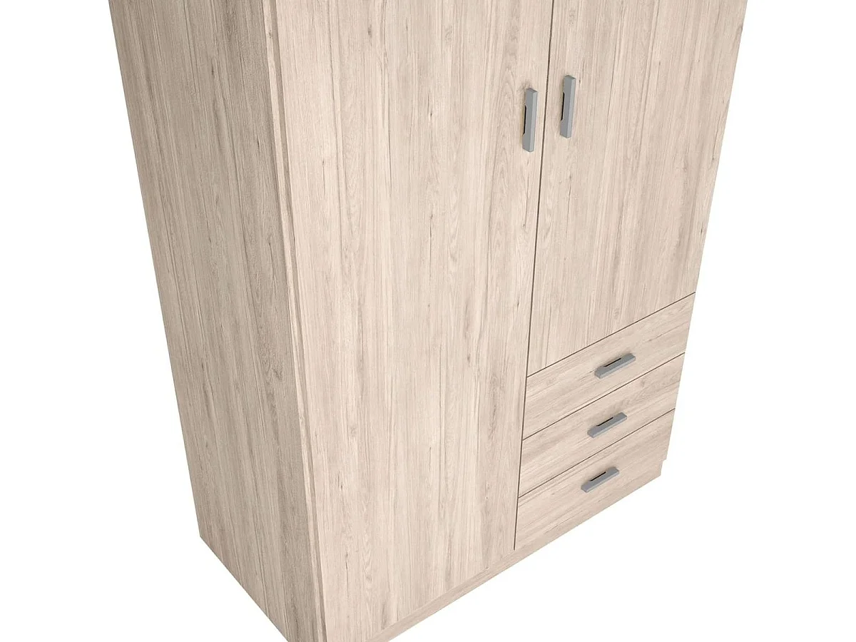 Armario Roma 2 puertas + 3 cajones sahara 215,5x99,8x52,6 cm