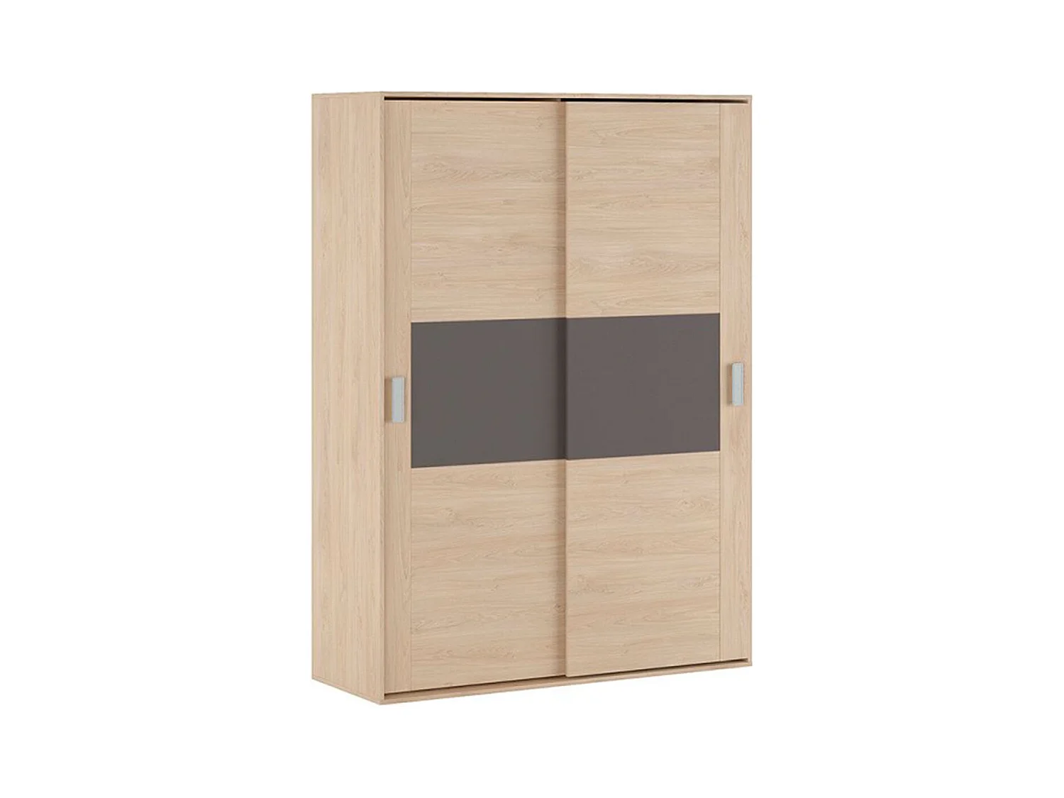 Armario Donald 2 puertas correderas Puccini/Grafito 207x150x55 cm