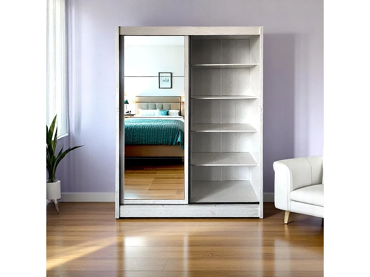 Armario Marbella 2 puertas correderas blanco artik 220x160x58 cm