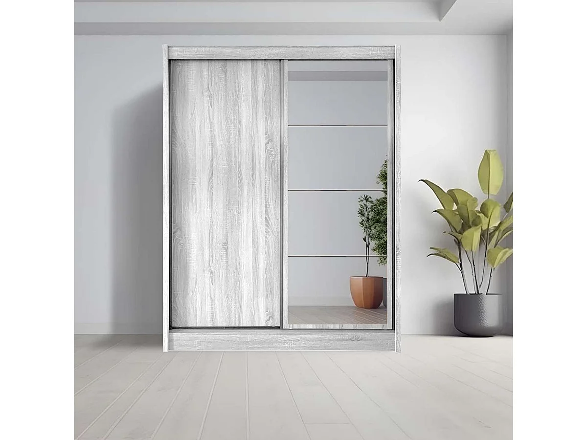Armario Marbella 2 puertas correderas blanco artik 220x160x58 cm