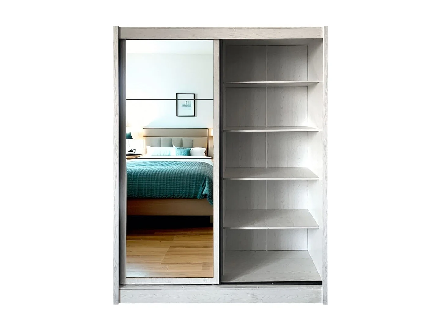 Armario Marbella 2 puertas correderas blanco artik 220x160x58 cm