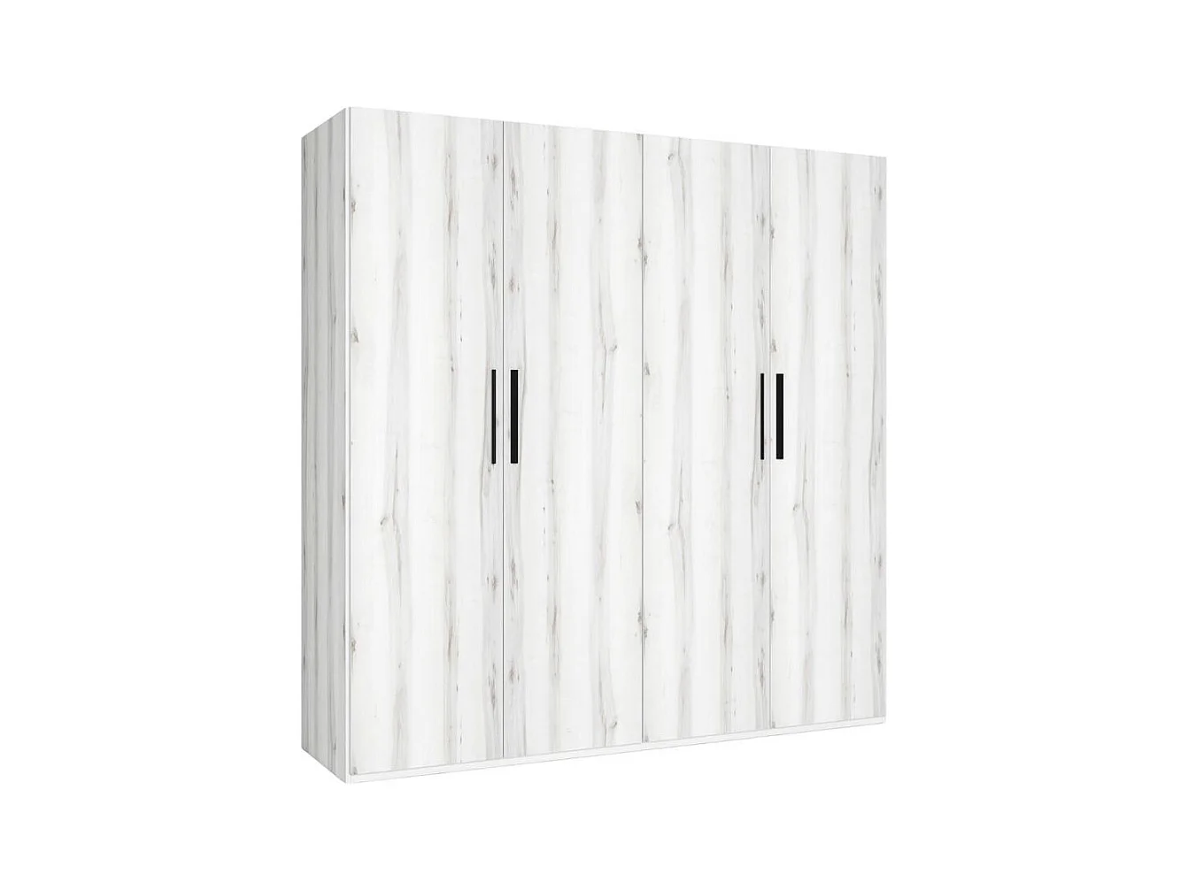 Armario Lido 4 puertas abatibles blanco 197,5x181,4x52,6 cm