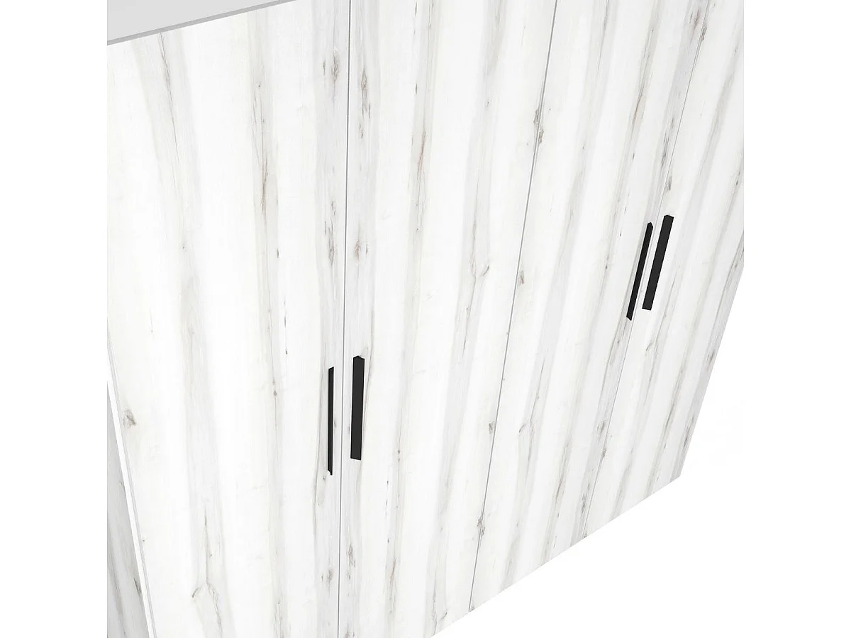 Armario Lido 4 puertas abatibles blanco 197,5x181,4x52,6 cm