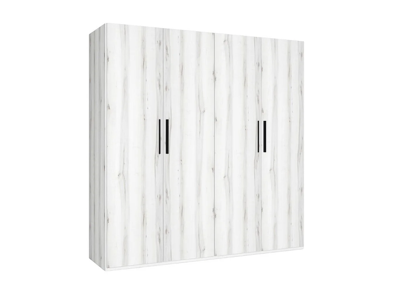 Armario Lido 4 puertas abatibles blanco 197,5x181,4x52,6 cm