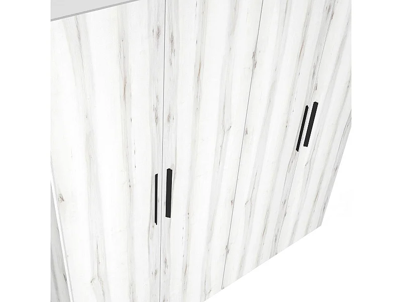 Armario Lido 4 puertas abatibles blanco 197,5x181,4x52,6 cm