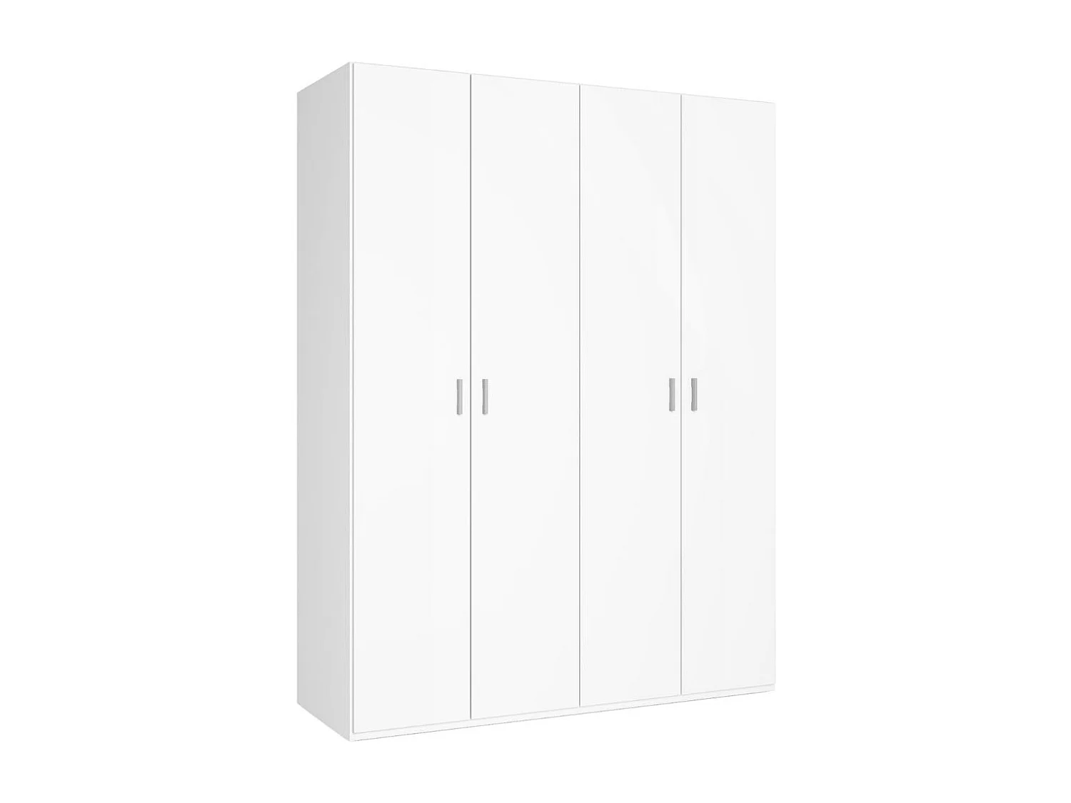 Armario River 4 puertas abatibles blanco mate 197,5x150,4x52,6 cm