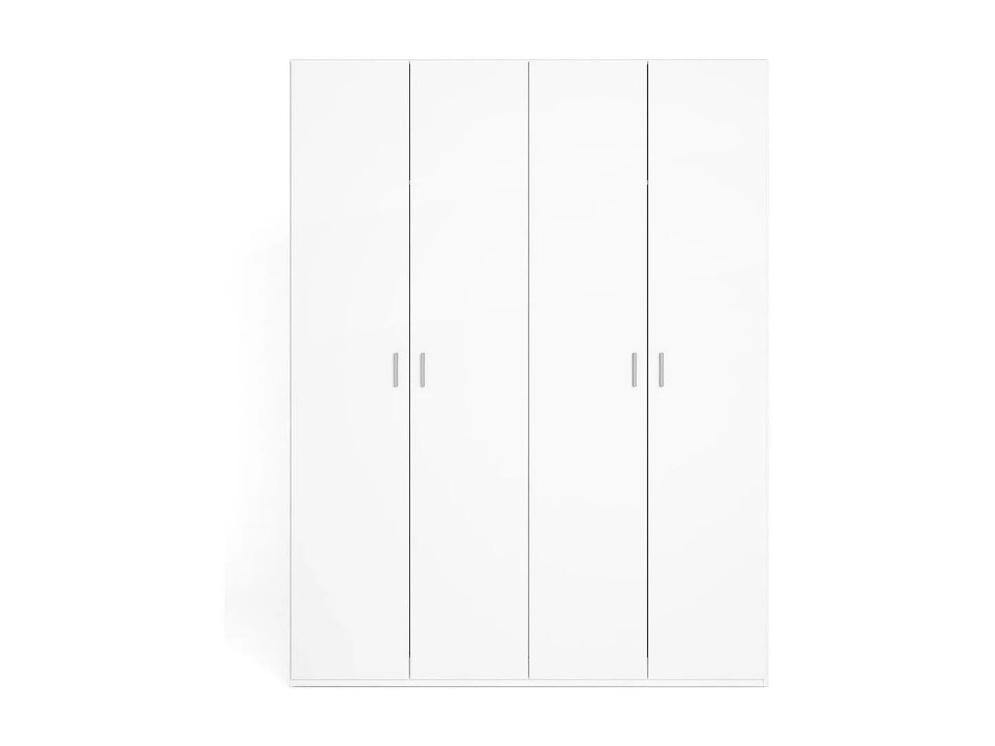 Armario River 4 puertas abatibles blanco mate 197,5x150,4x52,6 cm