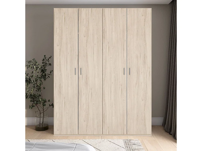 Armario River 4 puertas abatibles sahara 197,5x150,4x52,6 cm