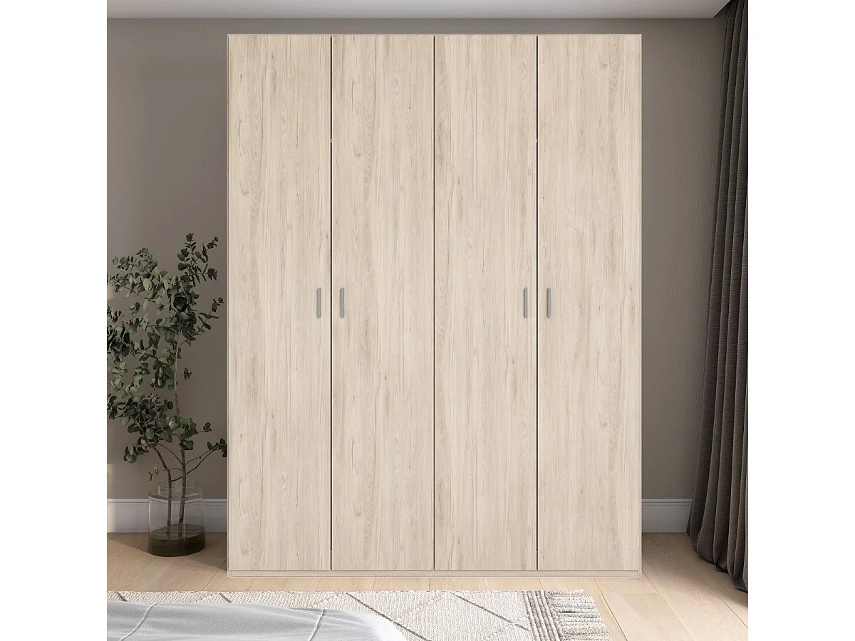 Armario River 4 puertas abatibles sahara 197,5x150,4x52,6 cm