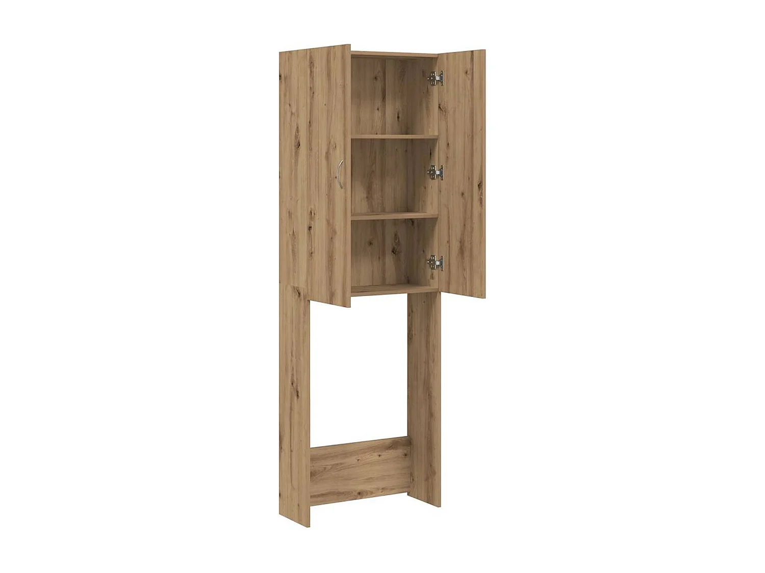 Armario para lavadora Pica 2 puertas  roble 190x64x25,5 cm