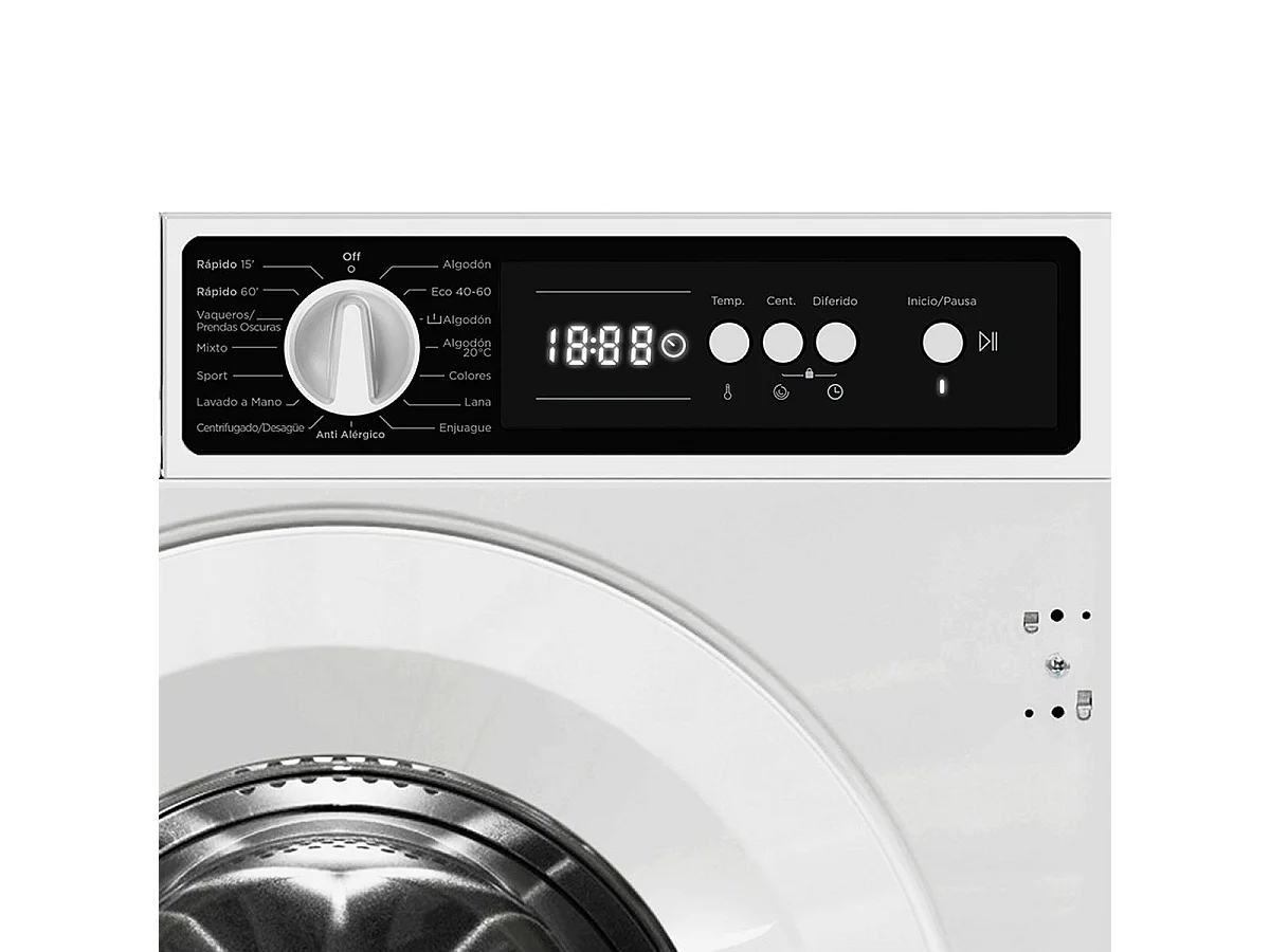 Lavadora de integración Svan SLI8200D 8kg 1200 rpm 15 programas D blanco 81,7 cm