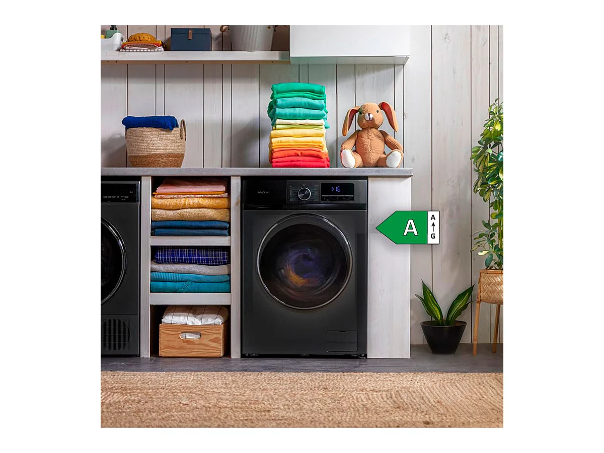 Lavadora Cecotec Bolero DressCode 8500 Inverter Steel A 8kg 1400 rpm A inox 85 cm