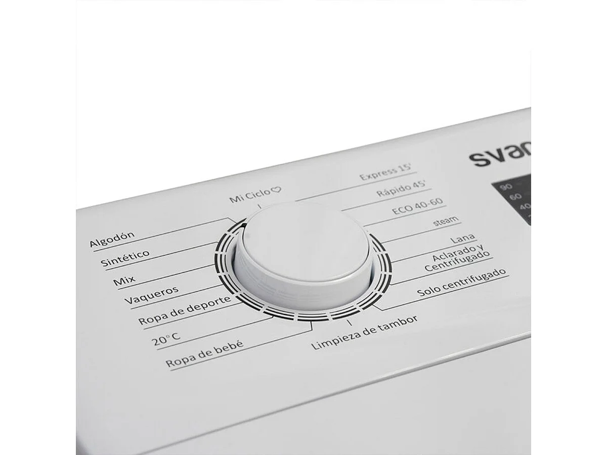 Lavadora de carga superior Svan SLCS8301AI 8kg 1300 rpm 16 programas A blanco 87,5 cm