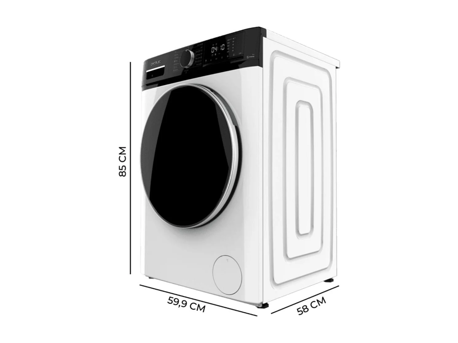 Lavadora Cecotec Bolero DressCode 9610 Inverter 1400 rpm 9kg A blanco/negro