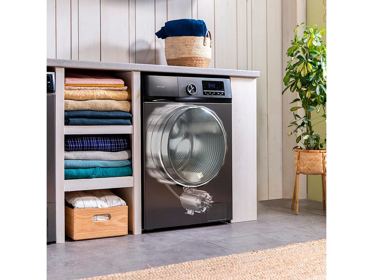 Lavadora Cecotec Bolero DressCode 9500 Inverter Steel A 9kg 1400 rpm 16 programas A gris 85 cm