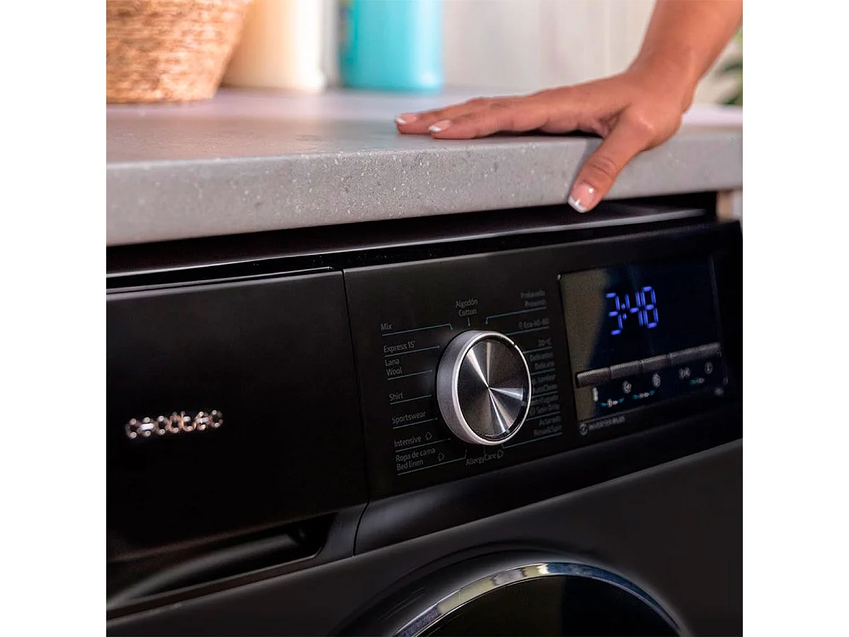 Lavadora Cecotec Bolero DressCode 9500 Inverter Steel A 9kg 1400 rpm 16 programas A gris 85 cm