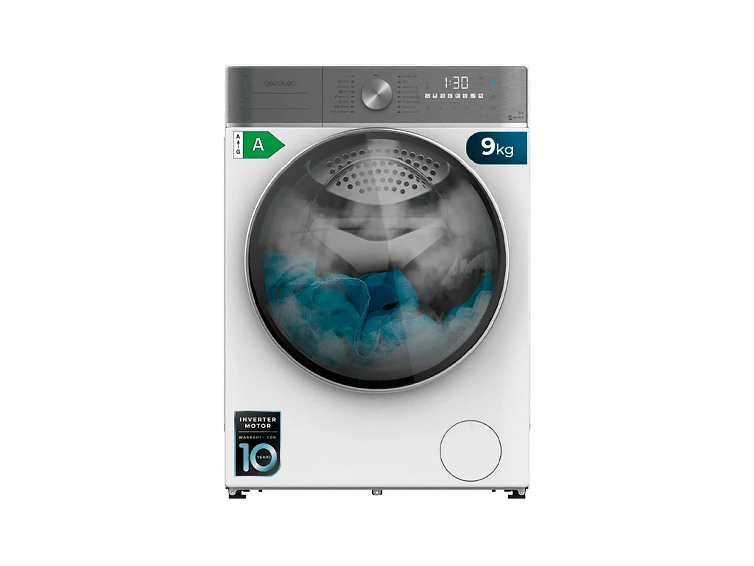 Lavadora Cecotec Bolero DressCode 9800 Inverter A 9kg 1400 rpm 16 programas A blanco 60 cm