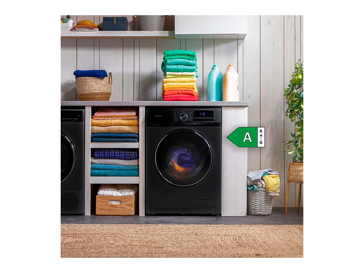 Lavadora Cecotec Bolero Dresscode 7500 Inverter A 7kg 1400 rpm A inox 85 cm