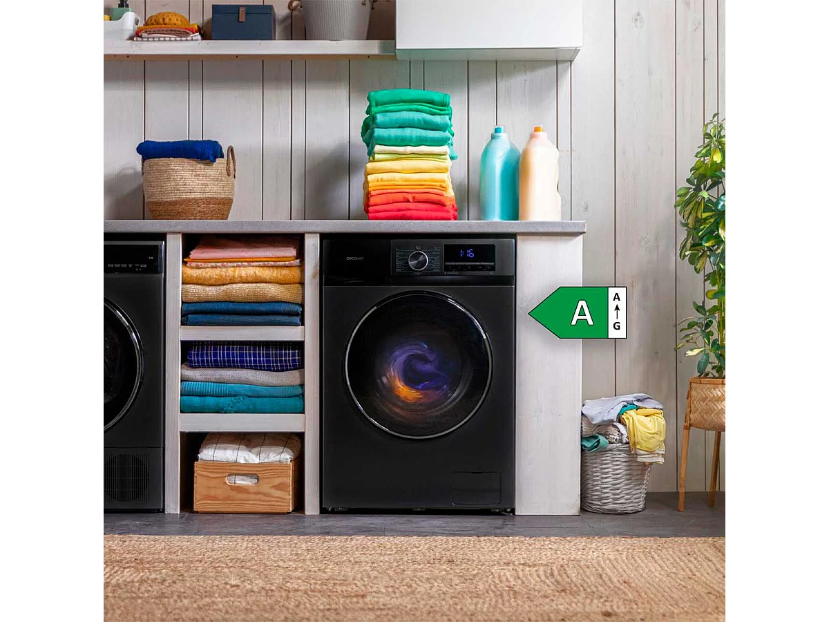 Lavadora Cecotec Bolero Dresscode 7500 Inverter A 7kg 1400 rpm A inox 85 cm