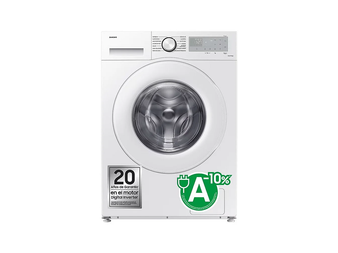 Lavadora carga frontal Samsung WW11DG5B25THEC 11kg 1400 rpm 14 programas A blanco 60 cm