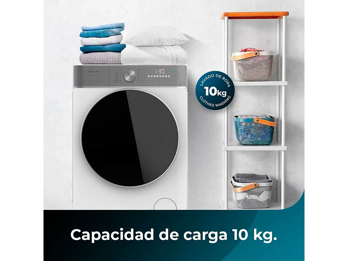 Lavadora Cecotec  Bolero DressCode 10800 Inverter A 10kg 1400 rpm motor Inverter Plus A blanco 85 cm