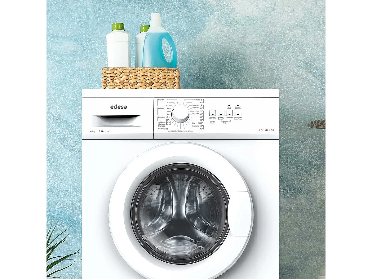 Lavadora Edesa EWF-6000 WH 6kg 1000 rpm 23 programas D blanco 85 cm