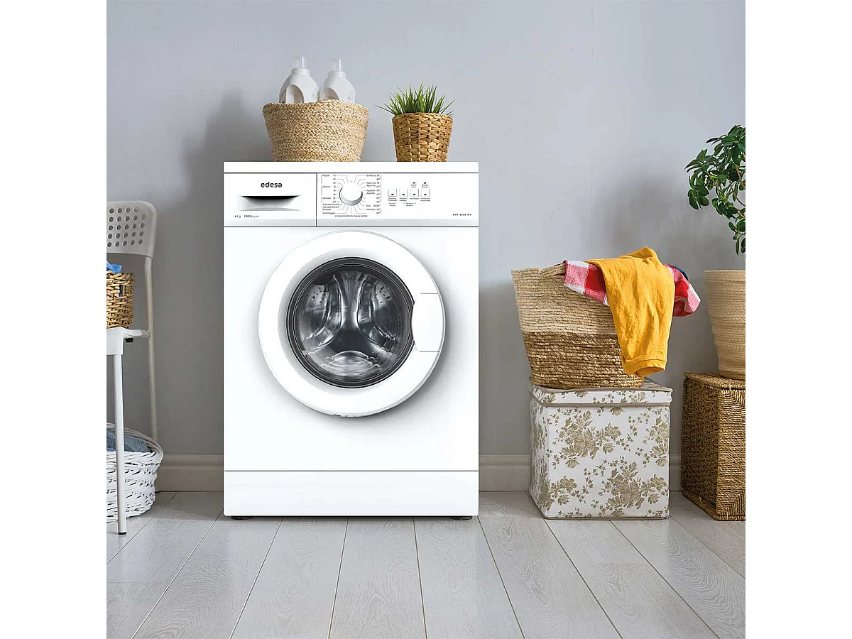 Lavadora Edesa EWF-6000 WH 6kg 1000 rpm 23 programas D blanco 85 cm