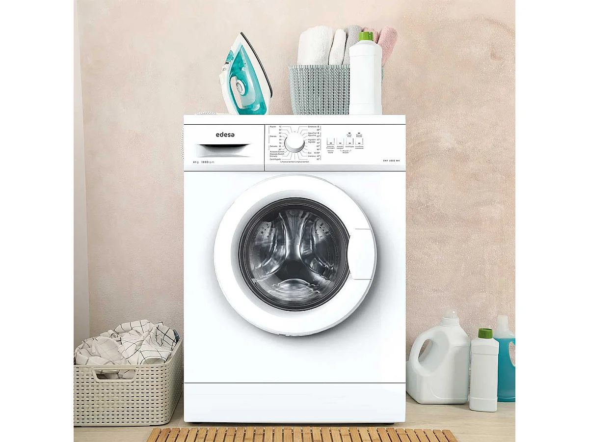 Lavadora Edesa EWF-6000 WH 6kg 1000 rpm 23 programas D blanco 85 cm