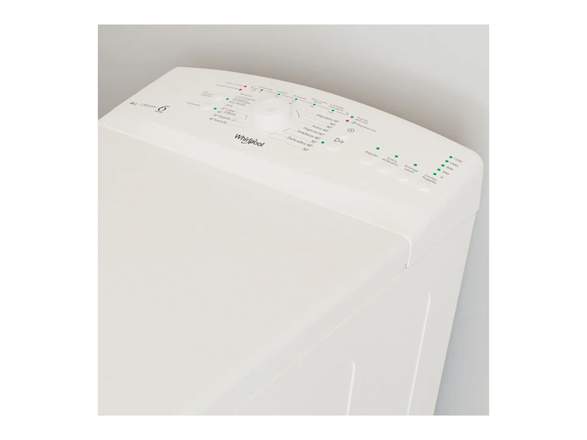 Lavadora carga superior Whirpool TDLR-6240L 6kg 1151 rpm 7 programas C blanco 40 cm