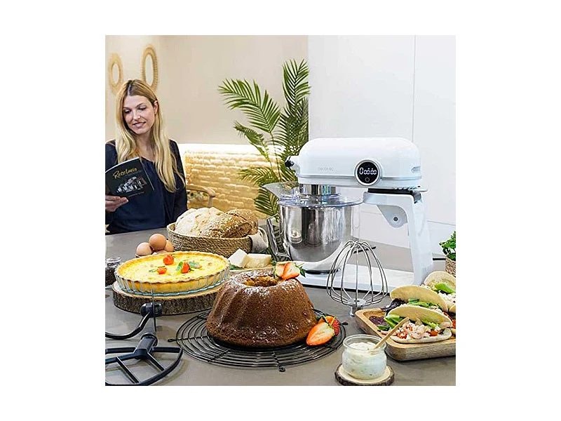 Batidora amasadora Cecotec Twist&Fusion 4500 Luxury White 800W 5,2L blanco