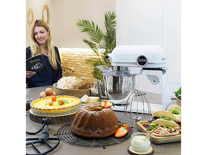 Batidora amasadora Cecotec Twist&Fusion 4500 Luxury White 800W 5,2L blanco