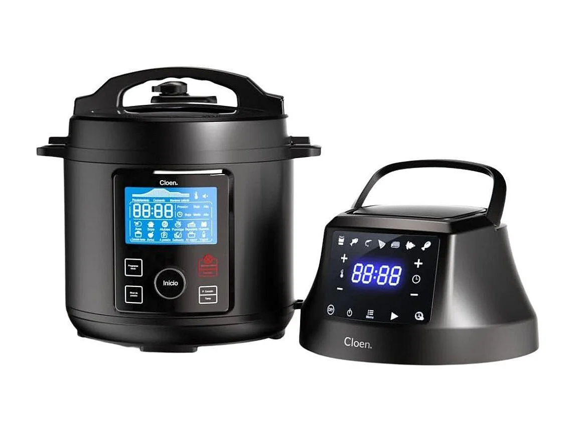 Olla a presión programable + freidora de aire Foodie Pot Cloen 6L 20 programas negro