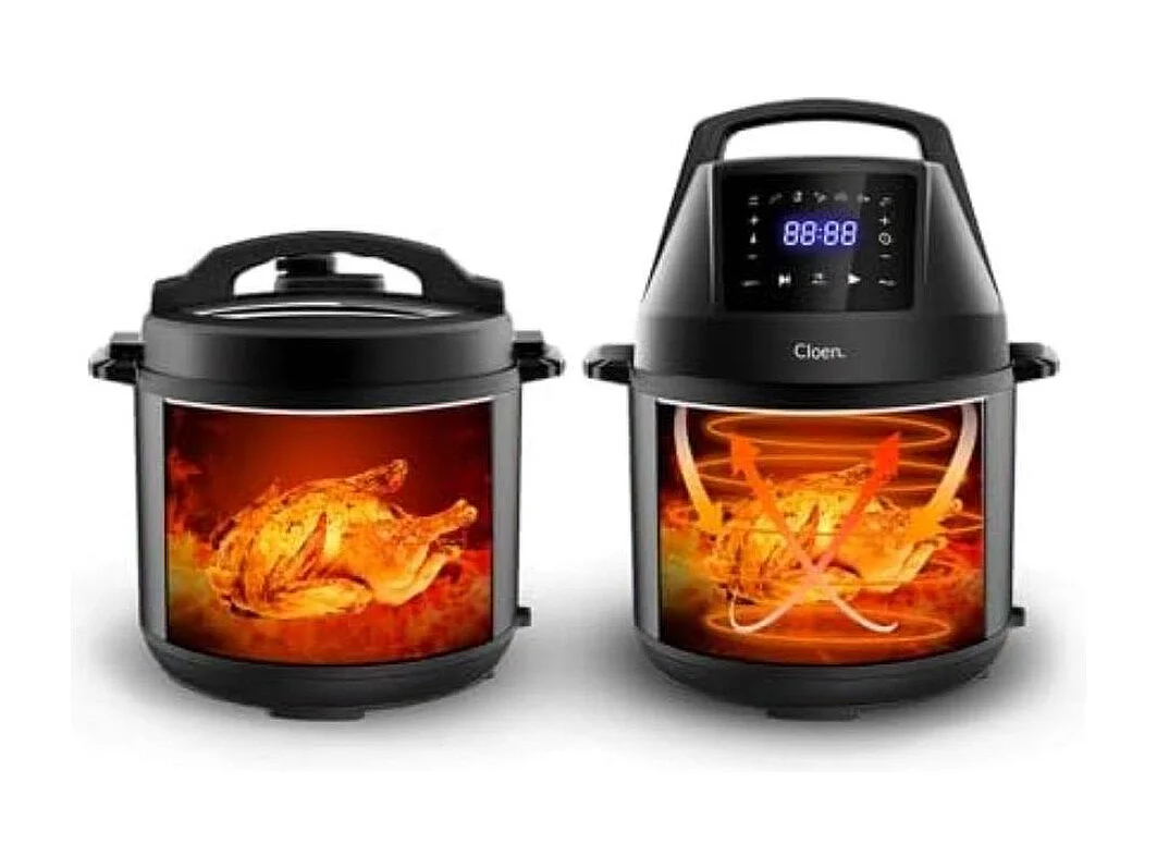 Olla a presión programable + freidora de aire Foodie Pot Cloen 6L 20 programas negro