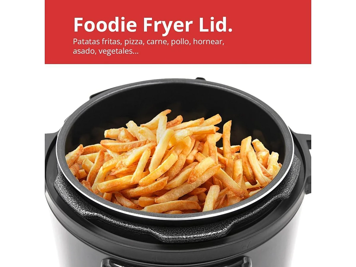 Olla a presión programable + freidora de aire Foodie Pot Cloen 6L 20 programas negro