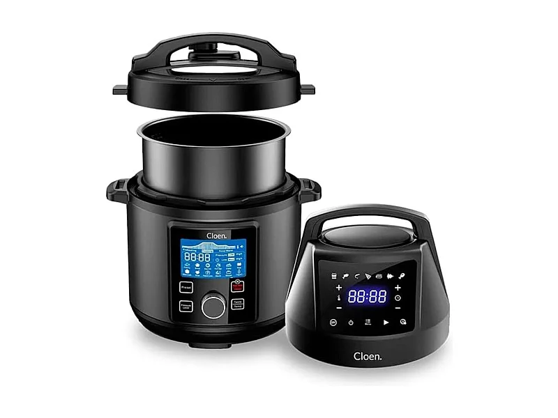 Olla a presión programable + freidora de aire Foodie Pot Cloen 6L 20 programas negro