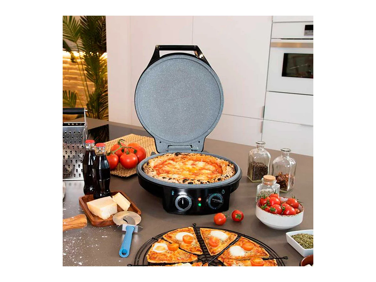 Horno eléctrico para pizza Cecotec Fun Pizza&Co 1800W negro Ø31 cm