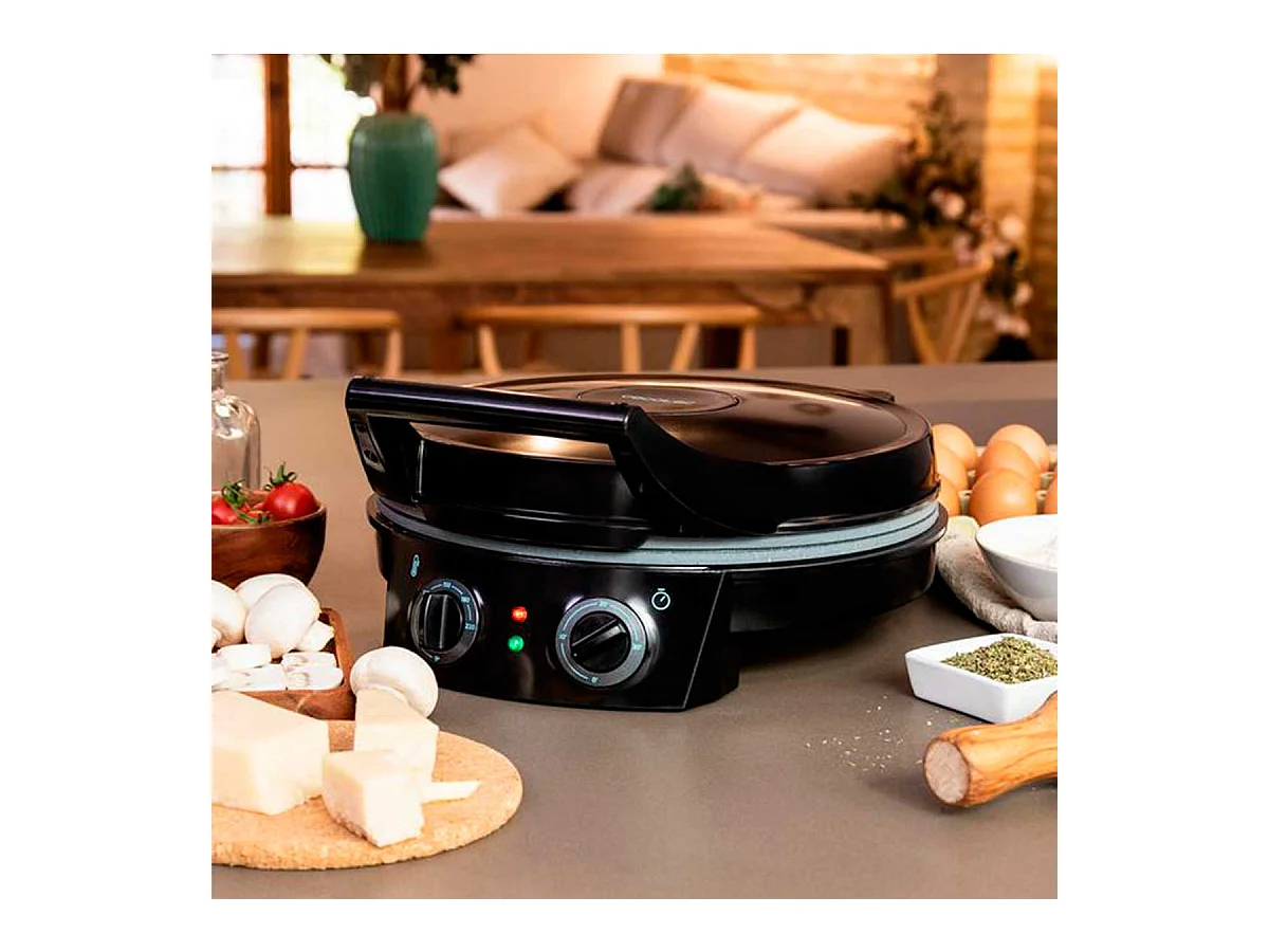 Horno eléctrico para pizza Cecotec Fun Pizza&Co 1800W negro Ø31 cm