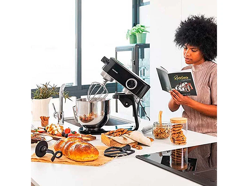 Batidora amasadora Cecotec Twist&Fusion 4000 Luxury Black 800W 5,2L negro