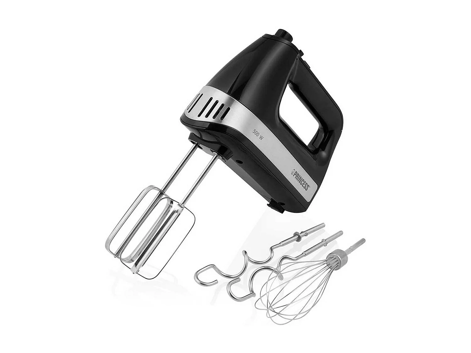 Batidora amasadora Princess 222206 500W con accesorios negro