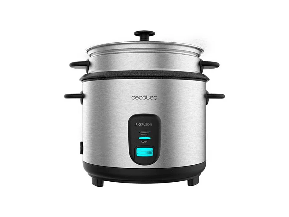 Arrocera eléctrica Cecotec RiceFusion 7000 Inox 700W 1,8L inox/negro